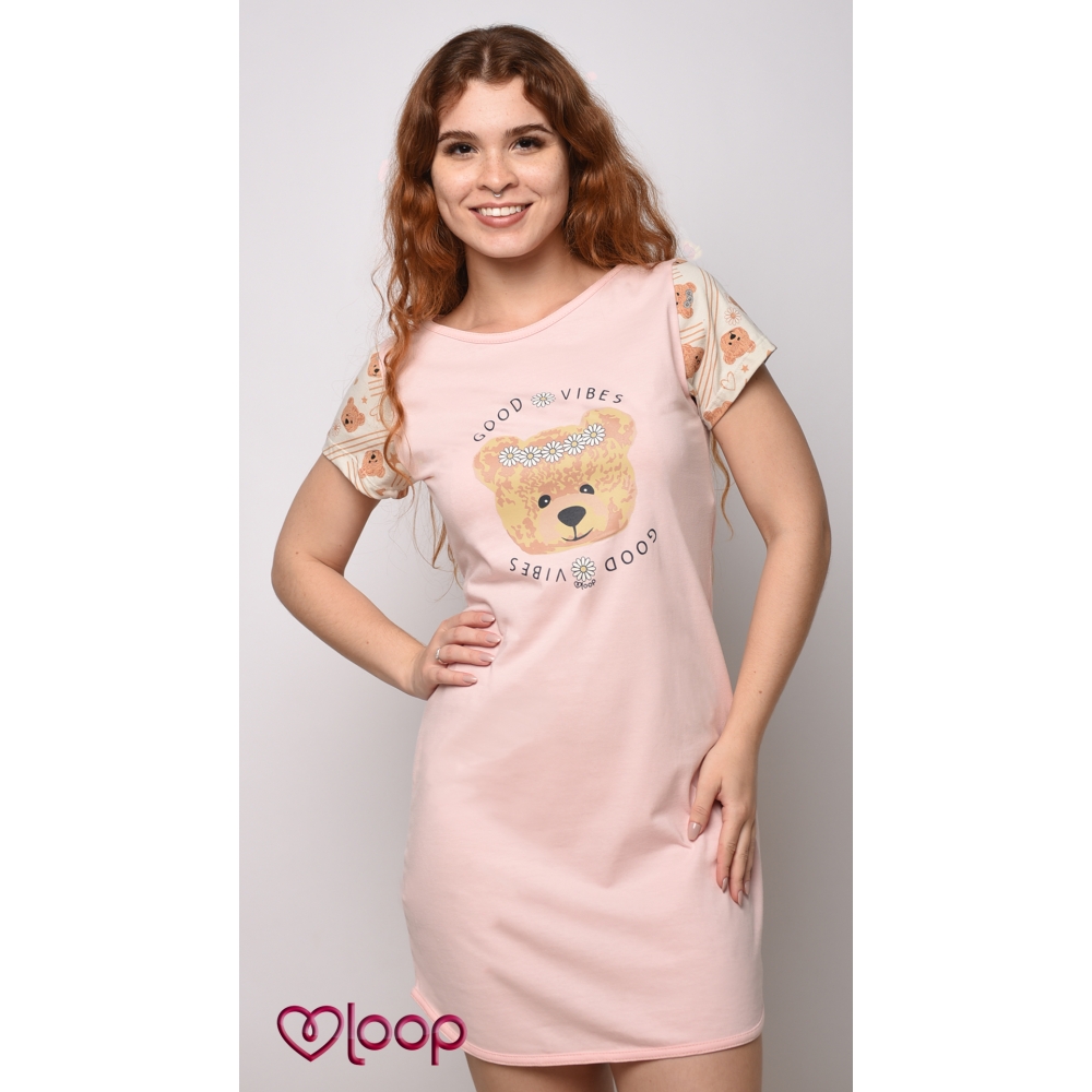 Camisão Manga Estampada