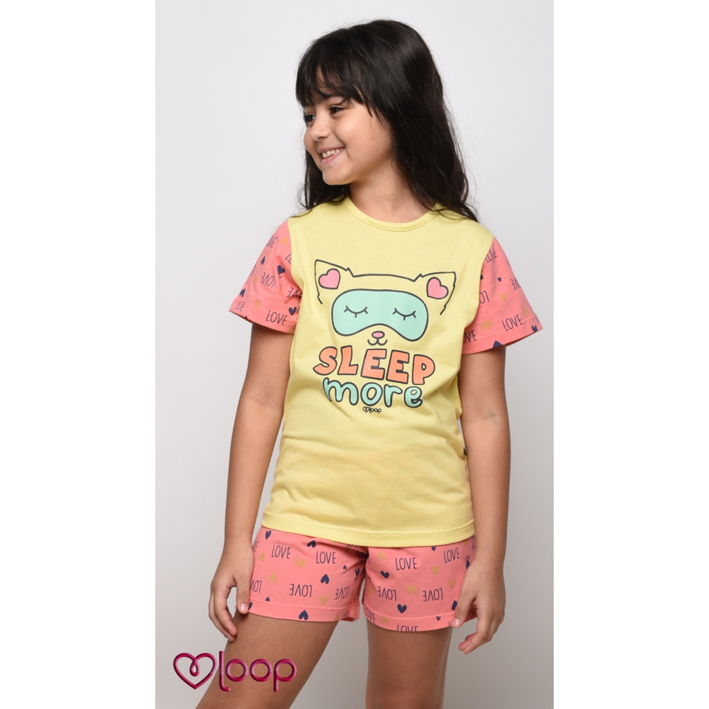 Short Doll Meia Manga Infantil